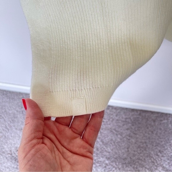 Lululemon Side Slit Sweater Wrap Cardigan Lemon Sorbet NWT SIZE 20 - Picture 5 of 8